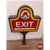 Image 6 : Wendy's Drive Thru "EXIT" Sign Standard (National Sign Systems : Electric Sign) (48"H x 26"W x 5"D) 