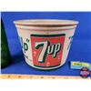 Image 8 : Vintage 7UP Combo: Bottle & Ice Bucket (Bucket Measures: 5"H x 6-1/2"Dia) (SEE PICS!)