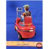 Image 4 : Tin Toy : Forklift (1.5V Dry Battery - Bottom) (7-1/4"H x 4"W x 10"D) (SEE PICS!)