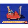 Image 6 : Tin Toy : Forklift (1.5V Dry Battery - Bottom) (7-1/4"H x 4"W x 10"D) (SEE PICS!)