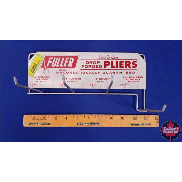 Store Display Rack "FULLER DROP FORGED PLIERS" (5"H x 10-3/4"W) (SEE PICS!)