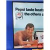 Image 2 : Framed Pepsi Cardboard Advertising "Pepsi taste beats the others cold!" (22-1/4"H x 32-1/4") (SEE PI