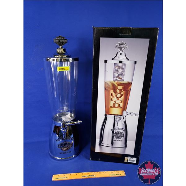 "Harley Davidson" Beverage Drink Dispenser (Unused with Orig Box) (Box Measures: 23-1/2"H x 4-1/4" x