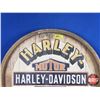 Image 4 : "Harley Davidson" Decor Barrel End (Wooden) Wall Mount (23-3/4"Dia) (SEE PICS!)