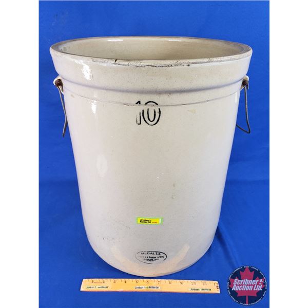 10 Gallon Medalta Crock (19"H x 15-1/2"Dia) (SEE PICS!)