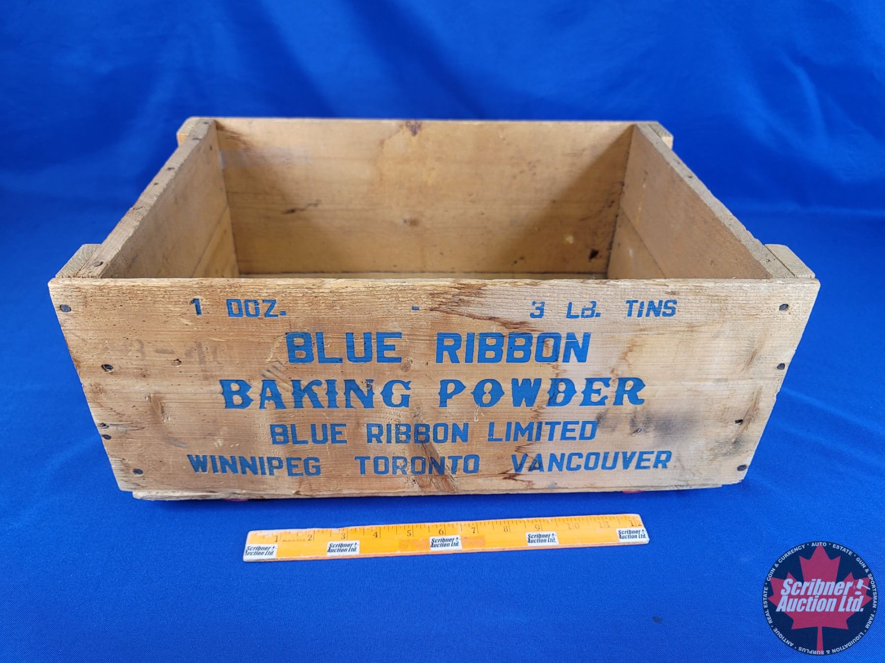 BLUE RIBBON BAKING POWDER Crate (8