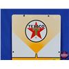 Image 2 : Quality Reproduction Pump Sign "TEXACO FUEL CHIEF 1" (18-1/2"H x 11-3/4"W) (Heavy) (SEE PICS!)