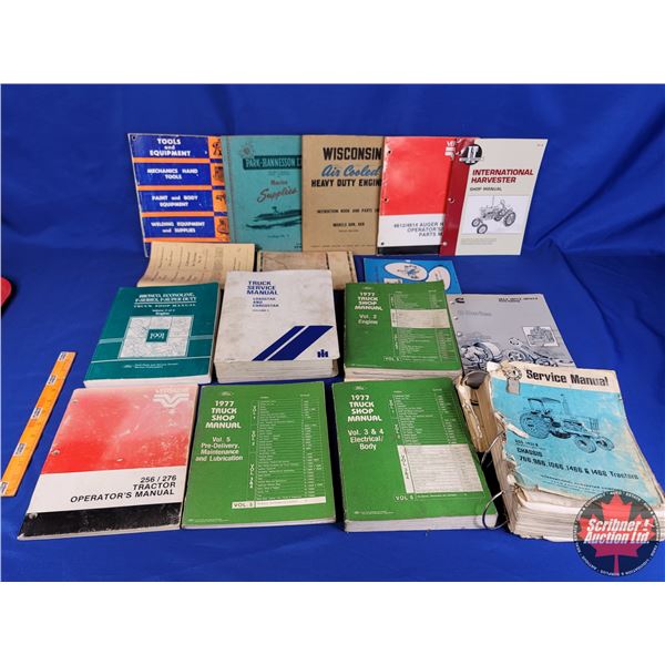 Selection of Service Manuals (Variety of 16 : Incl International Harvester; Wisconsin; Gaslight Auto
