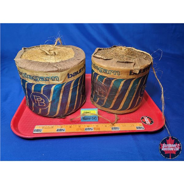 Binder Twine Spools (2) (Each Measure 8"H x 7-1/2"Dia) (SEE PICS!)