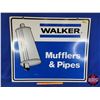 Image 1 : Double Sided Metal Sign : "WALKER Mufflers & Pipes" (30"H x 36-1/4"D) (SEE PICS!)