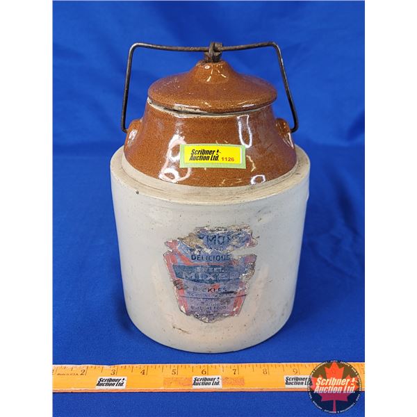 Pickle Crock "Delicious Sweet Pickles" Paper Label (10-1/2"H x 7"Dia) (SEE PICS!)