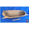 Image 2 : Primitive Dough Bowl/Trough (6-1/2"H x 36"W x 17-1/4"D) (SEE PICS!)