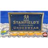 Image 1 : Department Store Cardboard Product Easel "STANFIELD'S Unshrinkable UNDERWEAR" (7-1/4" x 12-1/4") (SE