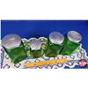 Image 5 : Green Glass Canister Set (4 Pcs) Owens-Illinois Glass Company SUGAR; TEA; CEREAL; COFFEE) (Tallest M