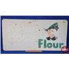 Image 1 : Single Side Tin Sign "Robin Hood Flour" (Embossed) (23"H x 47-1/4"W) (SEE PICS!)