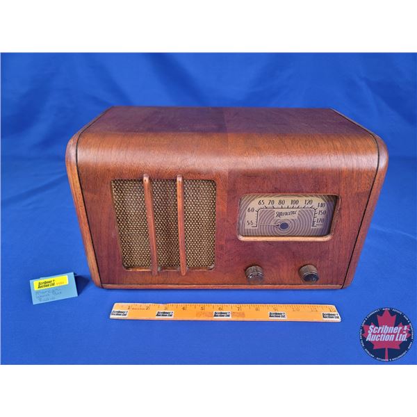 Marconi Model 146 Table Top Wood Box Radio (Un-Tested / No Battery) (9"H x 15-1/4"W x 7-3/4"D) (SEE 
