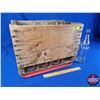 Image 1 : Coca-Cola Wood Bottle Crate w/12 Bottles (12-1/2"H x 18"W x 12-1/2"D) (SEE PICS!)