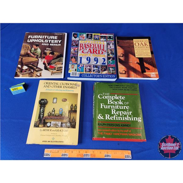 Variety Reference/Collector Books (5) : - Furniture Upholstery - 1992 Baseball Card Price Guide - Am