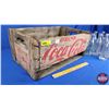 Image 2 : Coca-Cola Wood Bottle Crate w/9 Bottles (Case 1928) (8-1/2"H x 19-1/2"W x 12"D) (SEE PICS!)