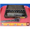 Image 1 : Vintage Socket Set in Wood Carry Case (Box Measures: 2-3/4"H x 10-1/4"W x 4-1/4"D) (SEE PICS!)