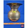 Image 1 : Brass Spittoon "5 Cent CIGARS" (10"H x 9"Dia) (SEE PICS!)