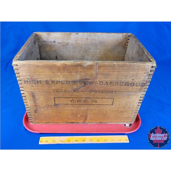 CIL Wood Box Ammo Crate (c.1954) (10-1/2"H x 16"W x 9-3/4"D) (SEE PICS!)