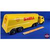 Image 4 : SHELL TANKER - Custom Restoration (Truck "Structo" & Tanker "Nylint" Trailer Toy) (7"H x 28"W x 6"D)