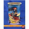 Image 1 : Motion Lamp - Locomotive (Econolite) 1956 (11"H x 7"Dia) (Note: Some Damage to Shell Top) (SEE PICS