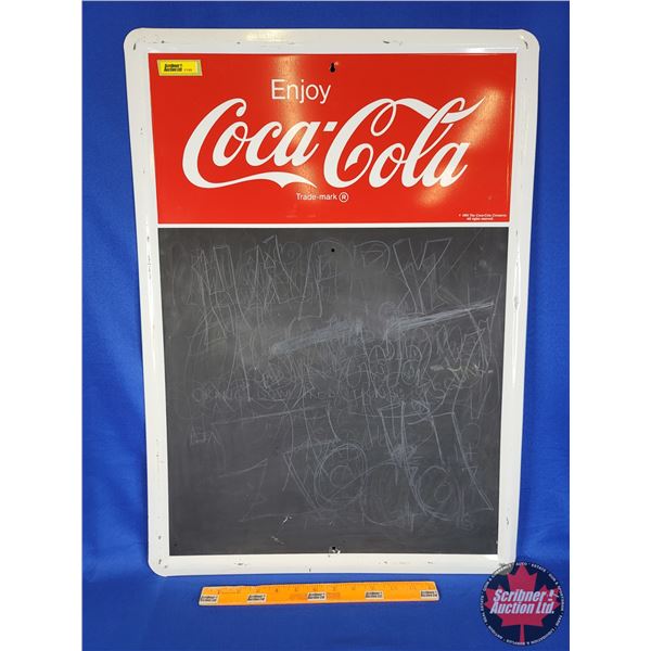 "Enjoy Coca-Cola" Chalkboard (c.1991) (28"H x 20"W) (SEE PICS!)