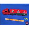 Image 3 : B/A TANKER "Marx" (Truck & Tanker Trailer Toy) (4-1/4"H x 18-1/2"W x 3-1/2"D) (SEE PICS!)