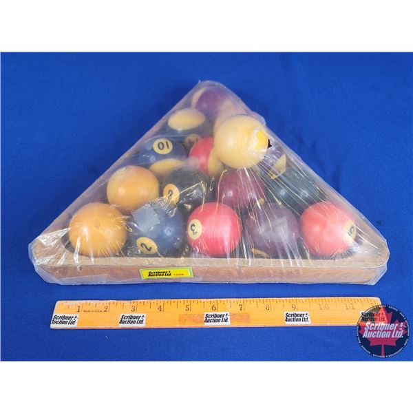 New Old Stock - Unopened Billiard Balls with Triangle "Perma-Pak" (SEE PICS!)