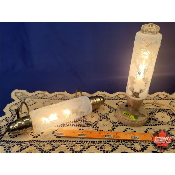 Lovely Vintage Bedroom Reading Lamps (Bed Lamp & Table Lamp) (Tallest 12"H) (SEE PICS!)