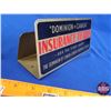 Image 3 : Counter Top Metal Ticket Agent Sign "DOMINION OF CANADA INSURANCE TICKETS" (4"H x 8-1/2"W) (SEE PICS