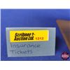 Image 6 : Counter Top Metal Ticket Agent Sign "DOMINION OF CANADA INSURANCE TICKETS" (4"H x 8-1/2"W) (SEE PICS