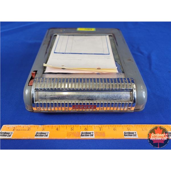 "MOORE" Counter Top Invoice/Receipt Register (12"H x 8-3/4"W x 2-1/2"D) (SEE PICS!)