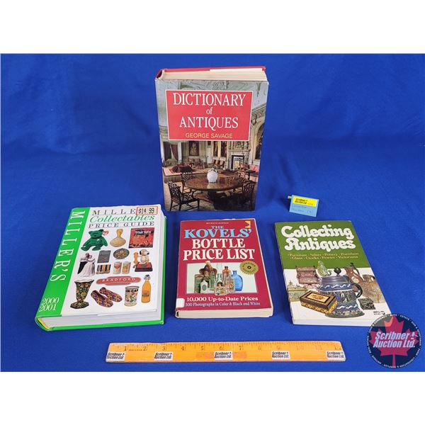 Collector / Reference Books (4) : Dictionary of Antiques ; Collecting Antiques ; The Kovels Bottle P