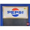 Image 2 : PEPSI Tin Menu Chalkboard (1972) (Embossed Top) (27-1/4"H x 19-1/4"W) (SEE PICS!)