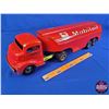 Image 2 : "Mobiloil" "Smith-Miller" TANKER "Smitty Toys" (Truck & Tanker Trailer Toy) (6"H x 22"W x 6"D) (SEE 