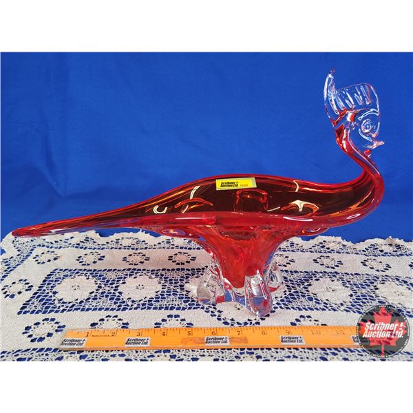 ALTA Glass Décor Bowl (Bird) (10-1/2"H x 16-1/2"W) (SEE PICS!)