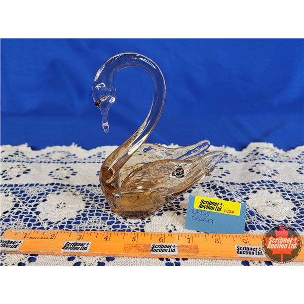 ALTA Glass Décor Bowl (Swan) (6-1/2"H x 5"W) (SEE PICS!)