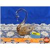 Image 1 : ALTA Glass Décor Bowl (Swan) (6-1/2"H x 5"W) (SEE PICS!)