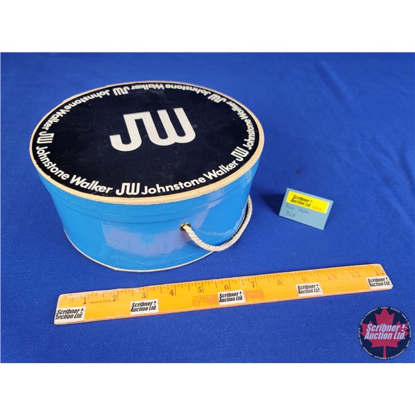 "JW Johnstone Walker" Hat Box (4-1/2"H x 8-1/4"Dia) (SEE PICS!)