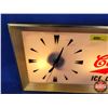 Image 2 : "Enjoy Co-Op Ice Cream" Lighted Advertising Clock (Working) (10-3/4"H x 19-3/4"W) (SEE PICS!)