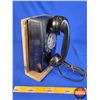 Image 3 : Farm House Rotary Wall Phone (Wood Mounting Shelf) (10-3/4"H x 6-3/4"W) (SEE PICS!)