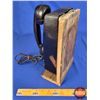 Image 5 : Farm House Rotary Wall Phone (Wood Mounting Shelf) (10-3/4"H x 6-3/4"W) (SEE PICS!)