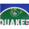 Image 2 : Double Sided Metal Tombstone Advertising Sign : "QUAKER STATE MOTOR OIL" (29-1/2"H x 26-1/2"W) (SEE 