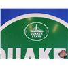 Image 6 : Double Sided Metal Tombstone Advertising Sign : "QUAKER STATE MOTOR OIL" (29-1/2"H x 26-1/2"W) (SEE 