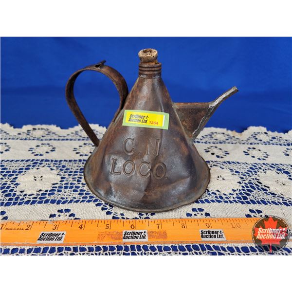C.N. LOCO Oiler (Corked) (6-3/4"H x 8"W x 6-3/4"Dia) (SEE PICS!)