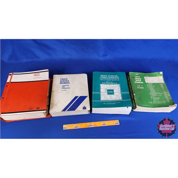 Variety Service Manuals (4) : - CASE - IH Truck Service Manual Loadstar and Cargostar - 1991 Bronco,