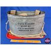 Image 1 : Galvanized Fruit Picking Basket "P and H Brand Made by Dye & Hillyard Penticton, B.C." (9-1/2"H x 15